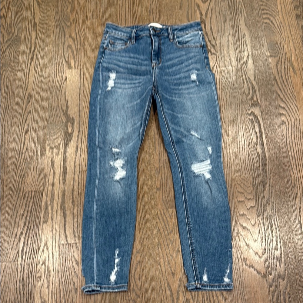 Hidden Brand Classic Blue Distressed Women's Jeans
